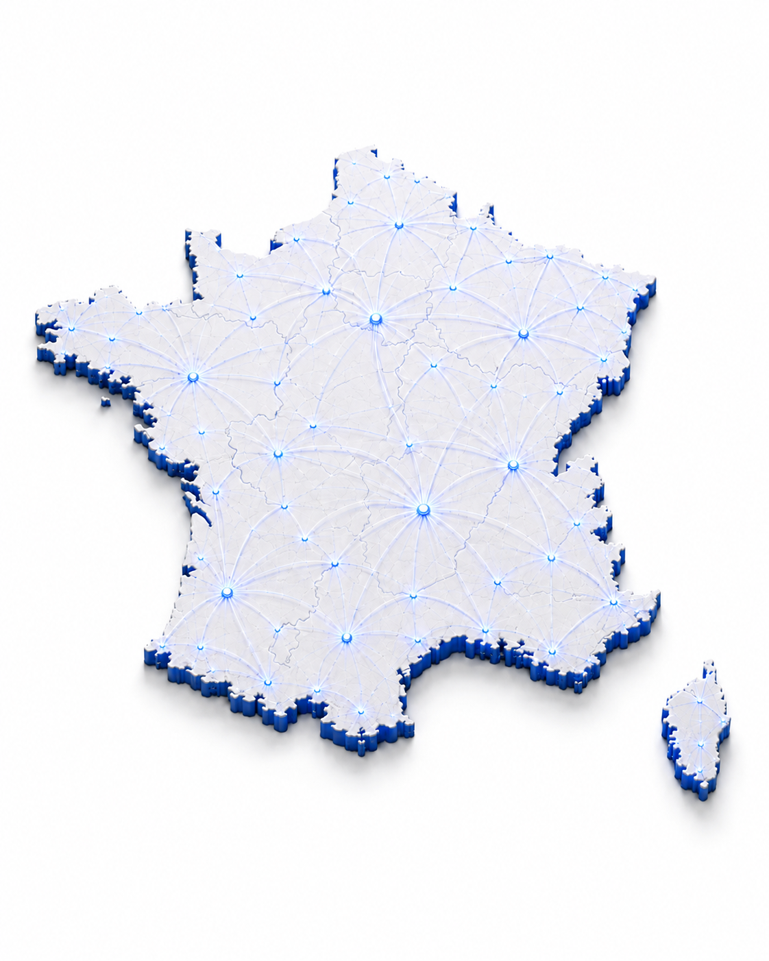 Carte de France illustrant le réseau national de consultants indépendants